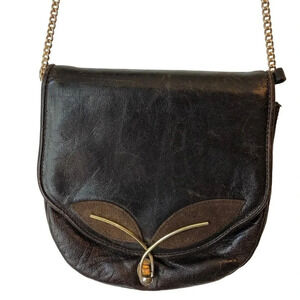 Rare Vintage Dofan Genuine Leather Made in France Crossbody Bag